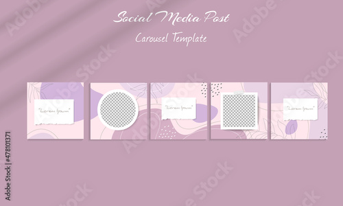 Social media post banner carousel template