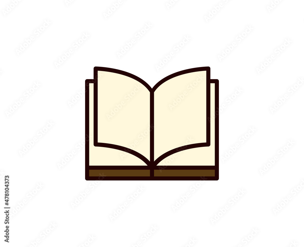 Open book line icon. High quality outline symbol for web design or mobile app. Thin line sign for design logo. Color outline pictogram on white background Open book line icon. High quality outline symbol for web design or mobile app. Thin line sign for design logo. Color outline pictogram on white background