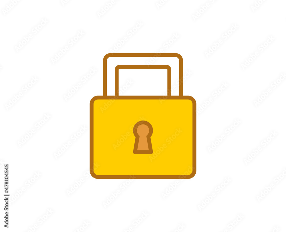 Lock flat icon. Single high quality outline symbol for web design or mobile app. House thin line signs for design logo, visit card, etc. Outline pictogram EPS10 Lock flat icon. Single high quality outline symbol for web design or mobile app. House thin line signs for design logo, visit card, etc. Outline pictogram EPS10