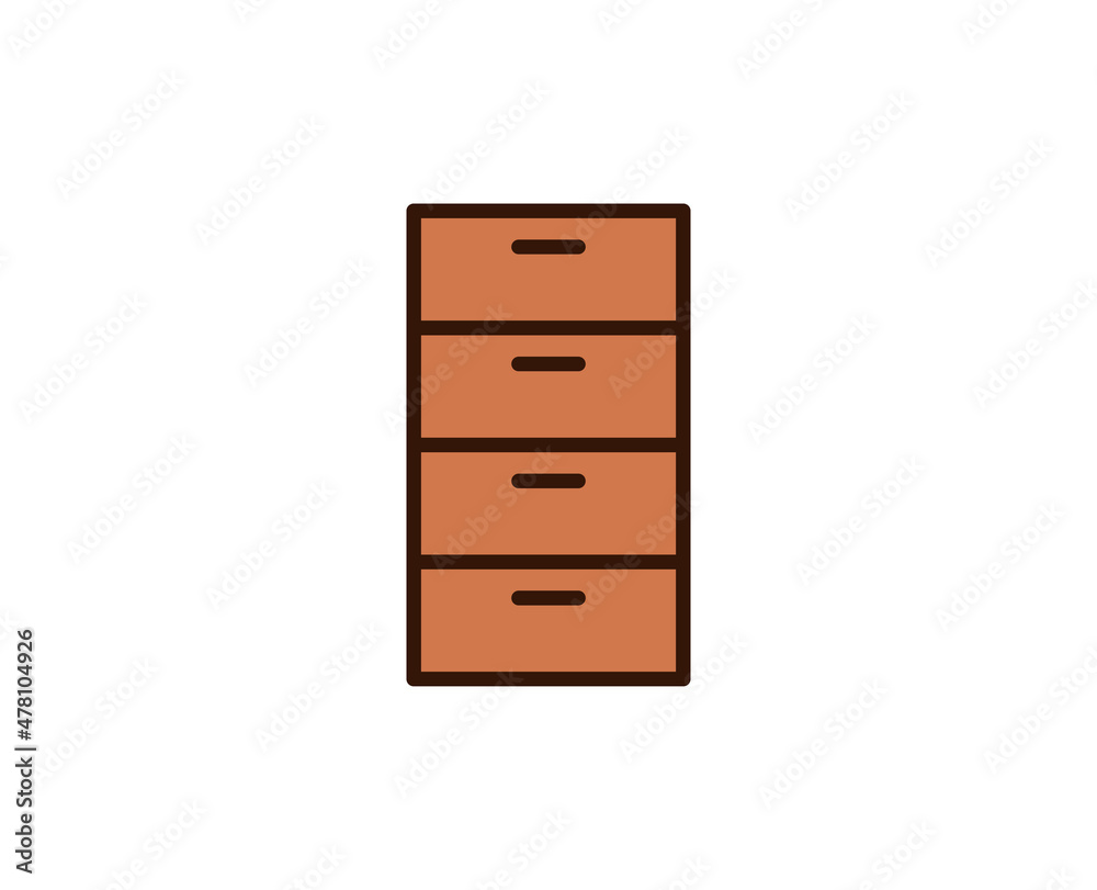 Cabinet line icon. Vector symbol in trendy flat style on white background. Office sing for design. Cabinet line icon. Vector symbol in trendy flat style on white background. Office sing for design.