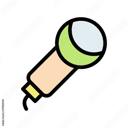 Microphone Line Filled Vector Icon Design
