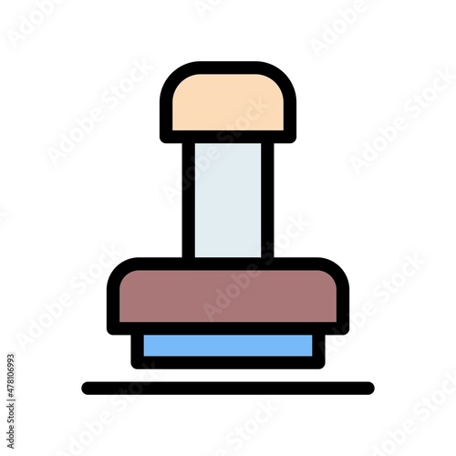 Stamp Line Filled Vector Icon Design