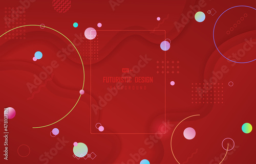 Abstract gradient red template design with geometric style artwork template. Overlapping with artwork background. Illustration vector