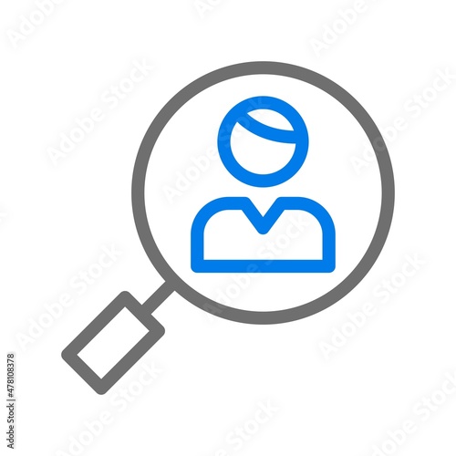 Searching Line Blue Vector Icon Design