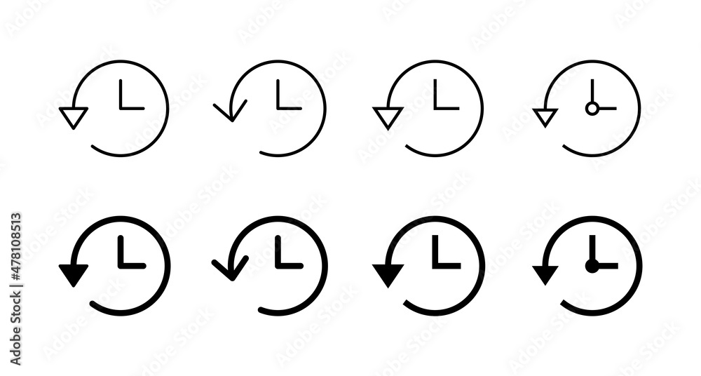 History icons set. recent event history sign and symbol History icons set. recent event history sign and symbol