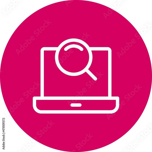 Serach Line circle Vector Icon Design