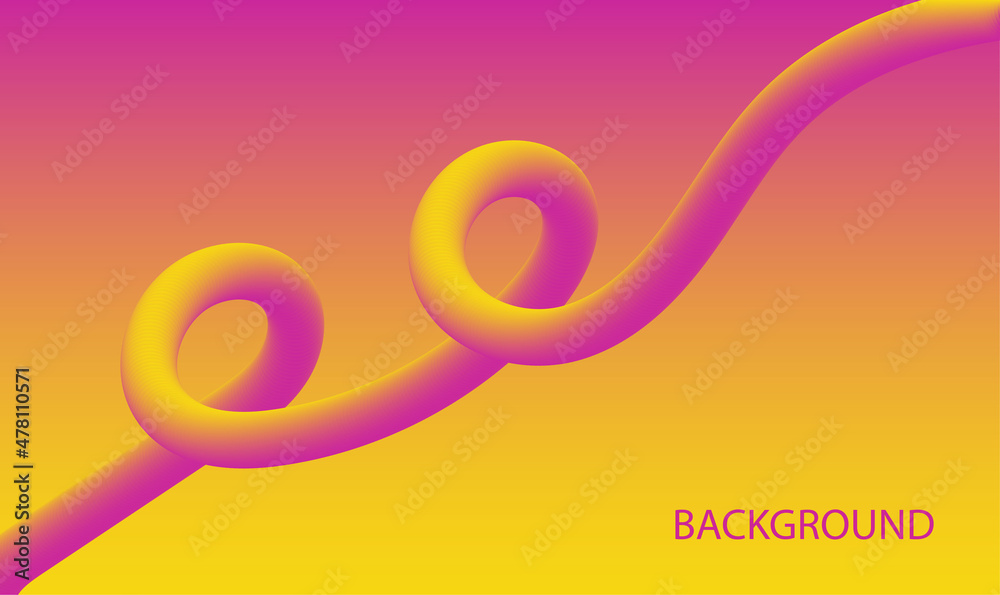 Bright background with abstract a volumetric swirling line. Free space for text. Background for ad, web banner, poster, brochure, wallpaper, splash screen and more. 3D line. Vector illustration. Bright background with abstract a volumetric swirling line. Free space for text. Background for ad, web banner, poster, brochure, wallpaper, splash screen and more. 3D line. Vector illustration.