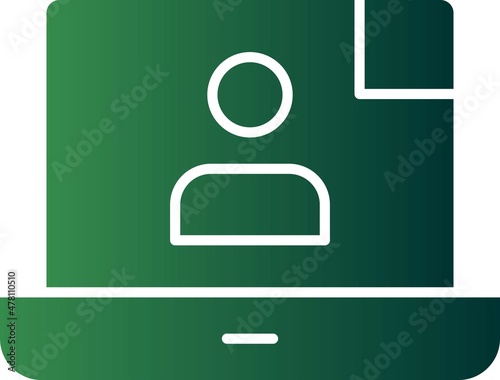 Video Call Glyph Gradient Vector Icon Design
