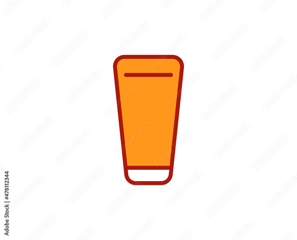 Sunscreen line icon. Vector symbol in trendy flat style on white background. Travel sing for design. Sunscreen line icon. Vector symbol in trendy flat style on white background. Travel sing for design.