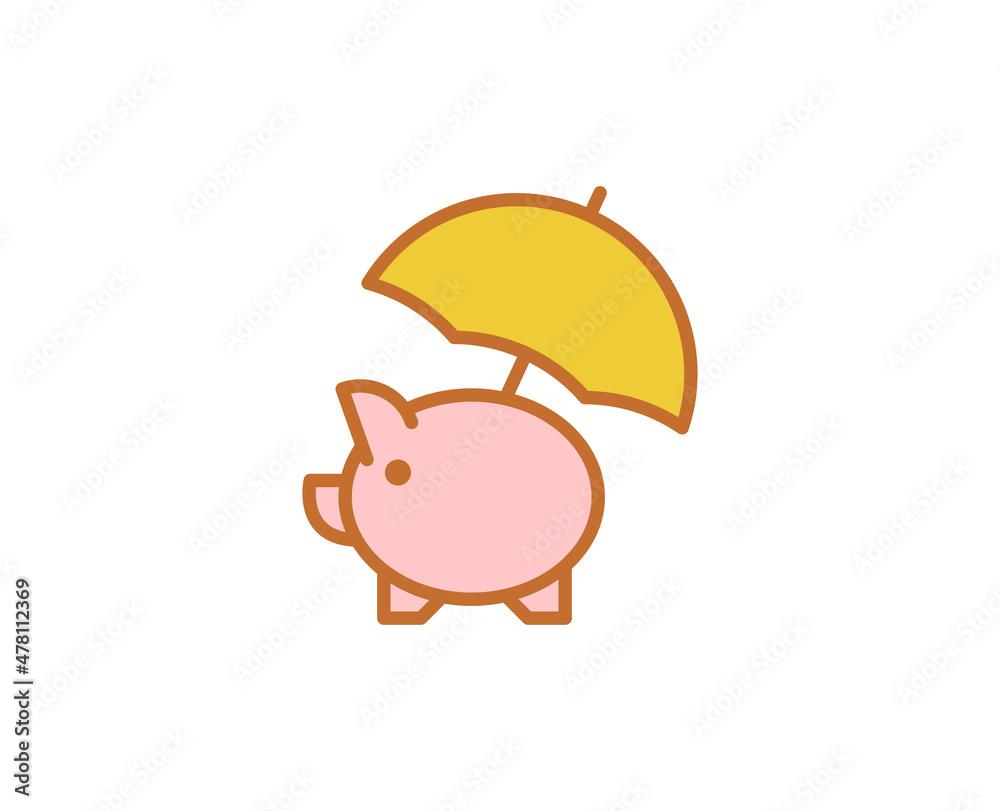 Fototapeta premium Line money protect icon