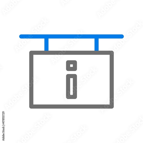 Information Line Blue Icon Design
