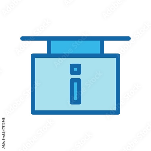 Information Line Filled Blue Icon Design