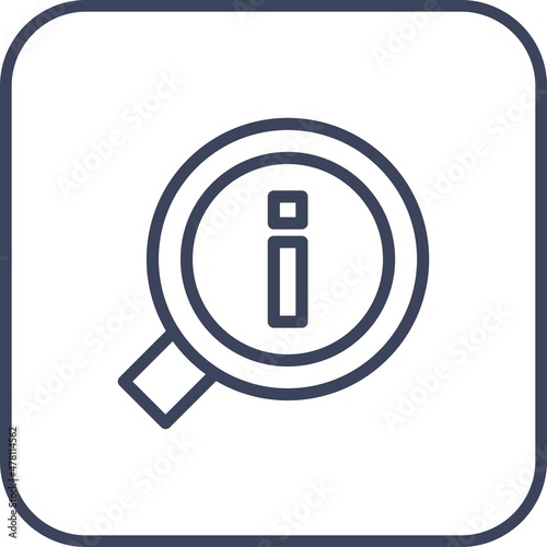 Seraching Line Round Corner Vector Icon Design