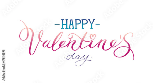 happy valentines day lettering calligraphy lovers holiday font text