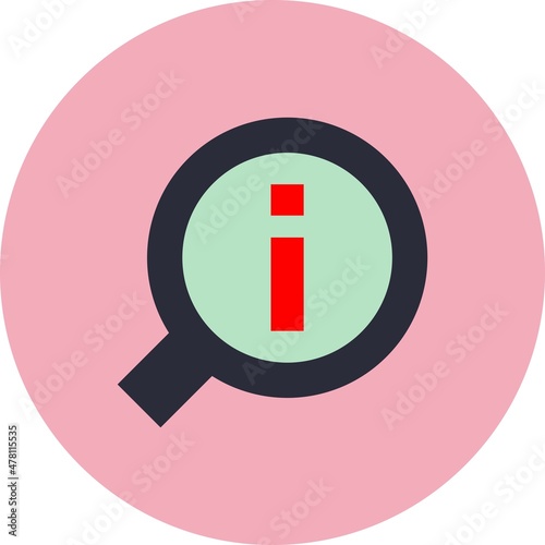 Seraching Flat Circle Vector Icon Design
