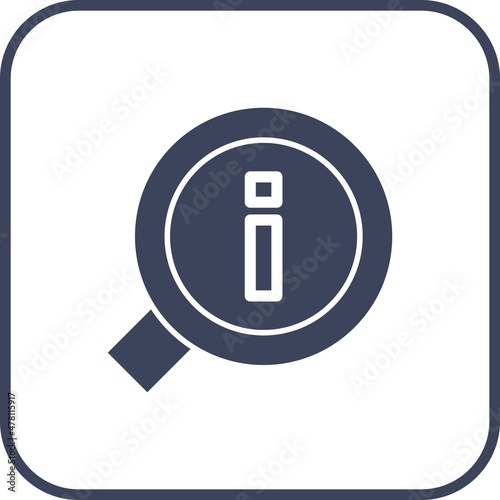 Seraching Glyph Round Corner Vector Icon Design