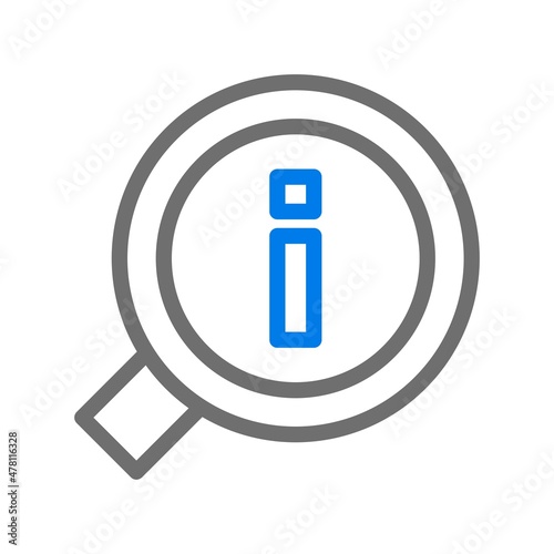 Seraching Line Blue Vector Icon Design