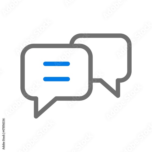 Conversation Line Blue Vector Icon Design