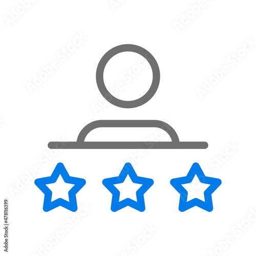 Ratting Line Blue Vector Icon Design