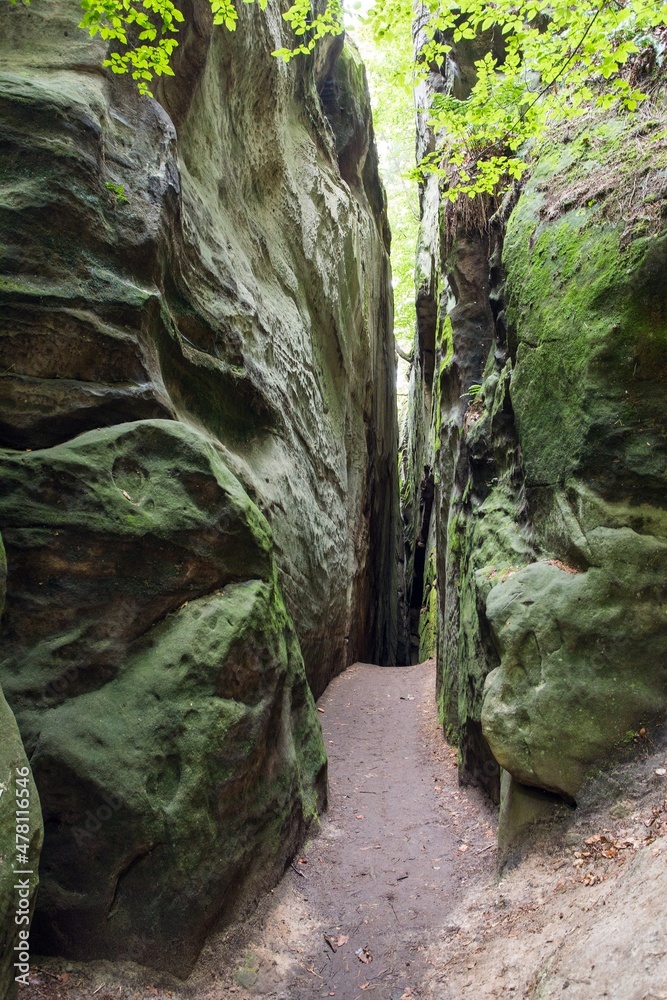 sandstone rock city czech or Bohemian paradise