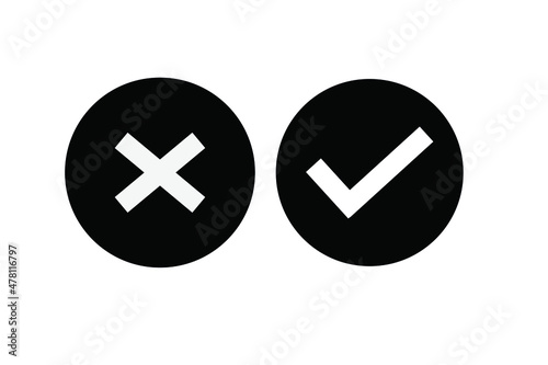  Black yes and no buttos