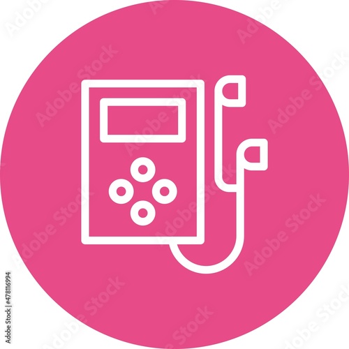 Mp3 Line circle Vector Icon Design