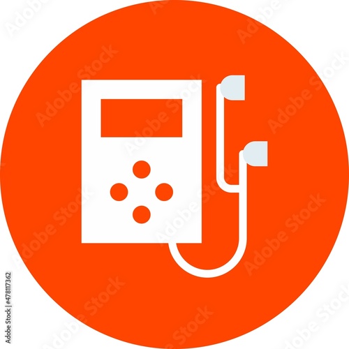 Mp3 Glyph Circle Vector Icon Design