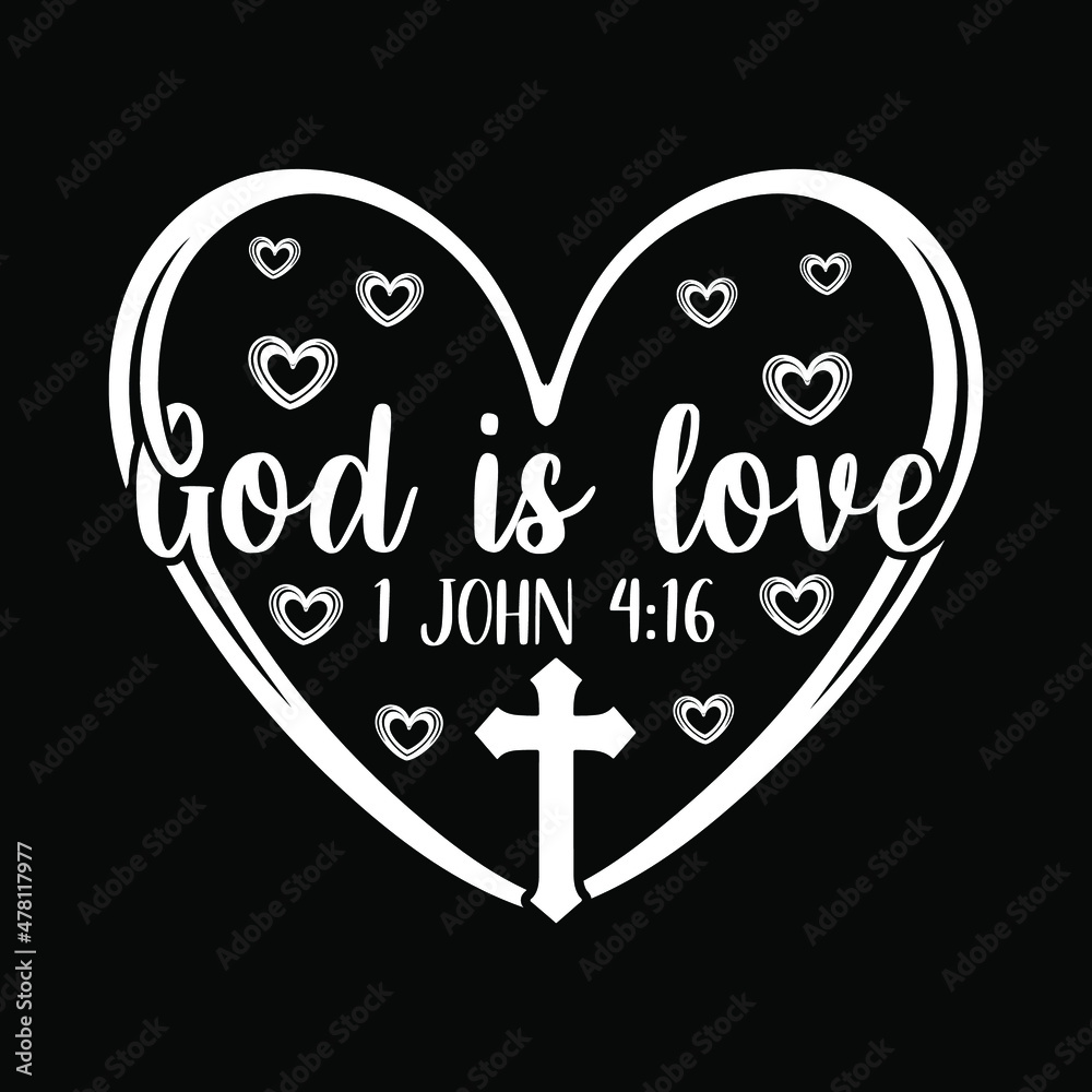 Christian Typography TShirt, Bible verse merchandise, Short bible