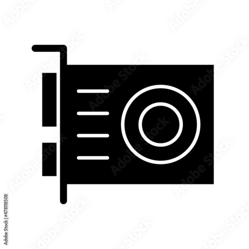 Grafic Card Glyph Vector Icon Design