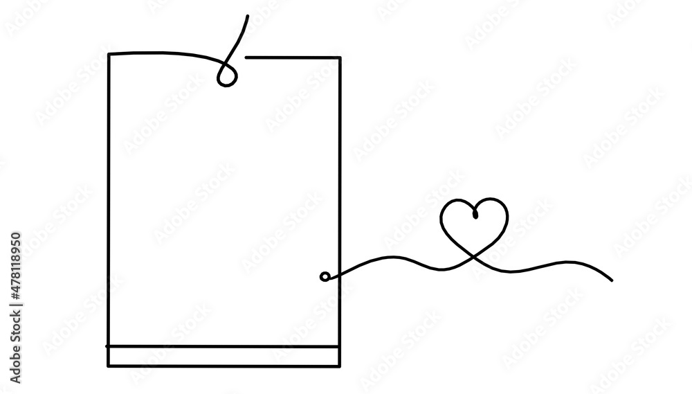 Naklejka premium Abstract paper as line drawing on white background. Vector