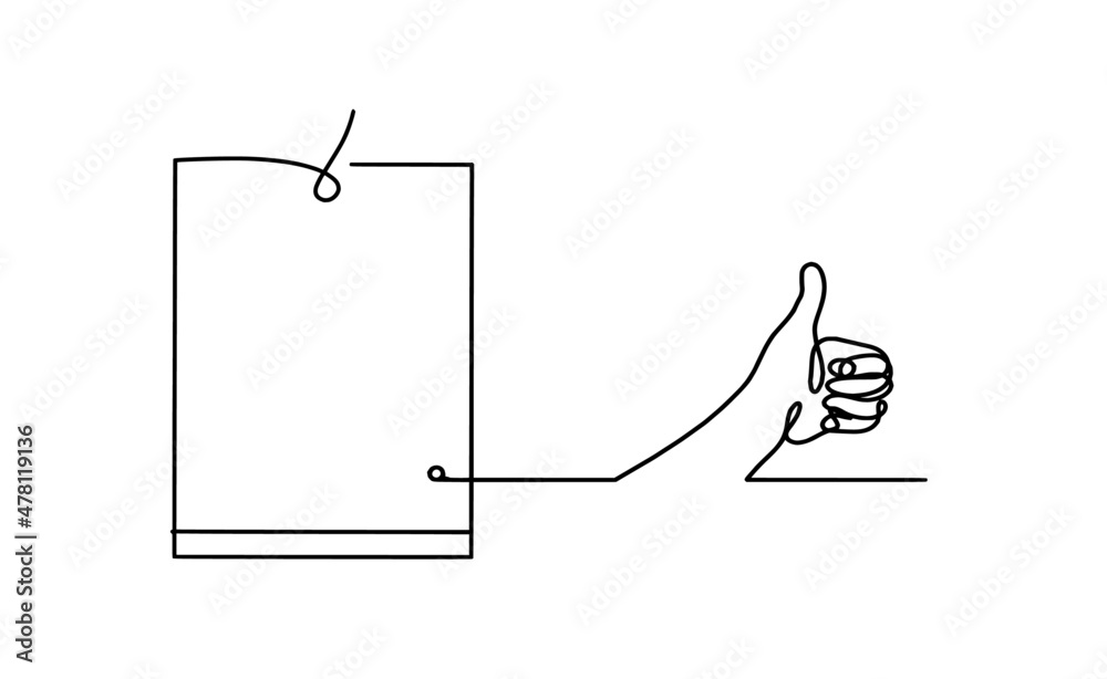 Naklejka premium Abstract paper as line drawing on white background. Vector