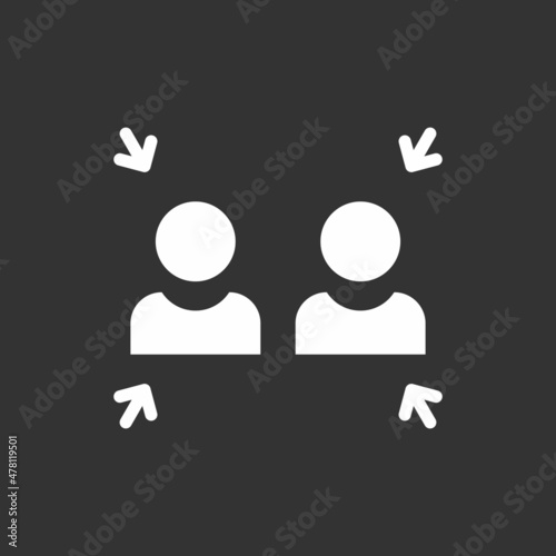 Exchange Glyph Inverted Vector Icon Design