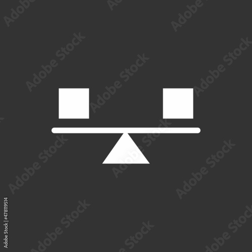 Balance Glyph Inverted Vector Icon Design