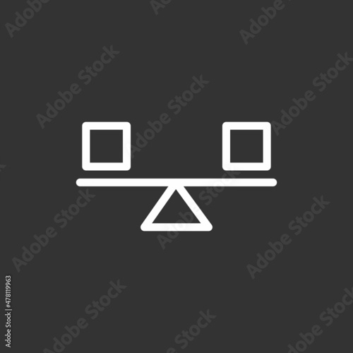 Balance Line Inverted Vector Icon Design