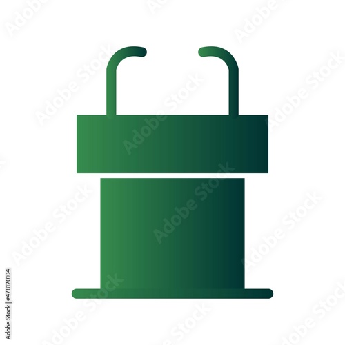 Tribune Glyph Gradient Vector Icon Design