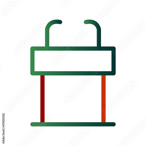 Tribune Line Gradient Vector Icon Design