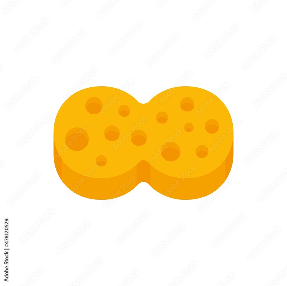 Sauna sponge icon flat isolated vector Sauna sponge icon flat isolated vector