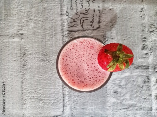 strawberry jam on a wooden table