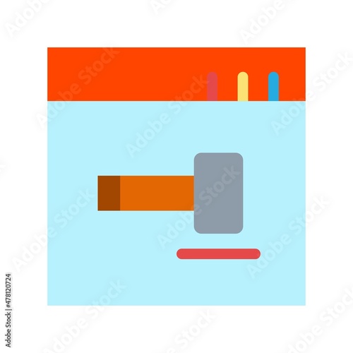 Gavel Flat Vector Icon Design