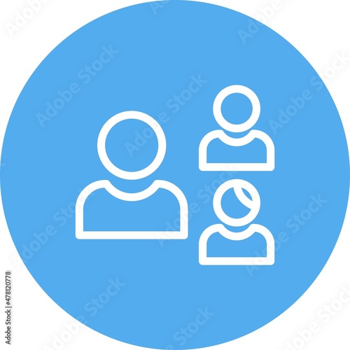 Family Line circle Vector Icon Design