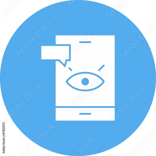 Spyware Glyph Circle Vector Icon Design