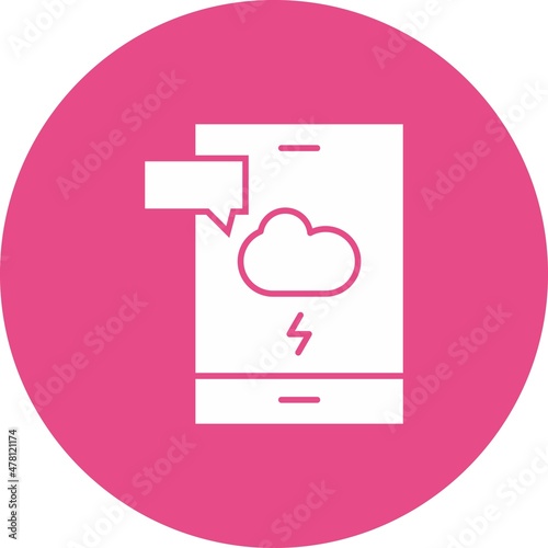 Cyberbullying Glyph Circle Vector Icon Design