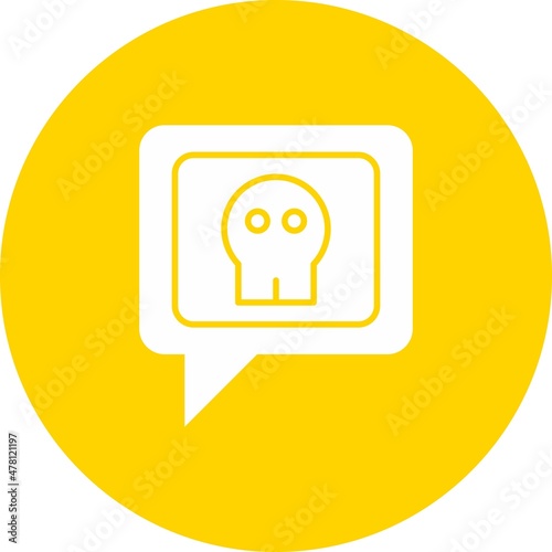 Blackmail Glyph Circle Vector Icon Design