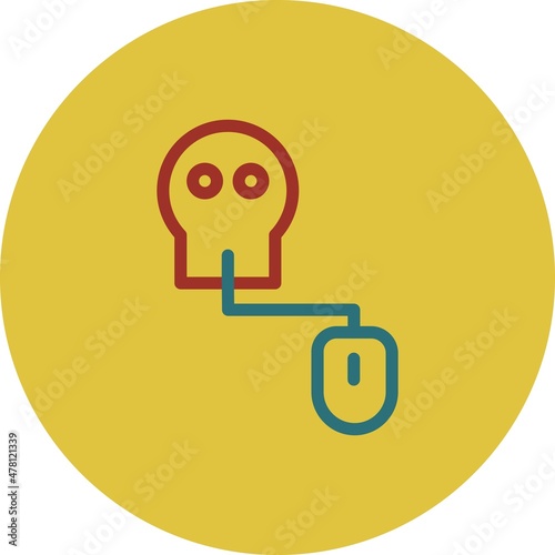 Cyberbullying Line Two Color Vector Icon Design