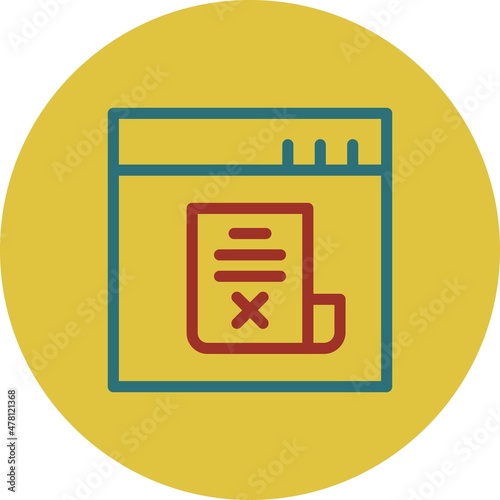 Fake News Line Two Color Vector Icon Design