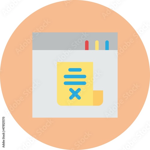 Fake News Flat Circle Vector Icon Design