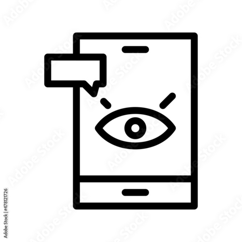 Spyware Line Vector Icon Design