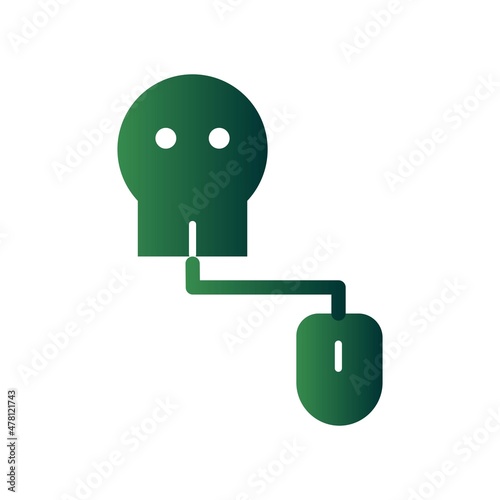 Cyberbullying Glyph Gradient Vector Icon Design
