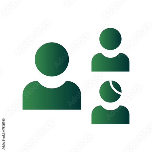 Family Glyph Gradient Vector Icon Design