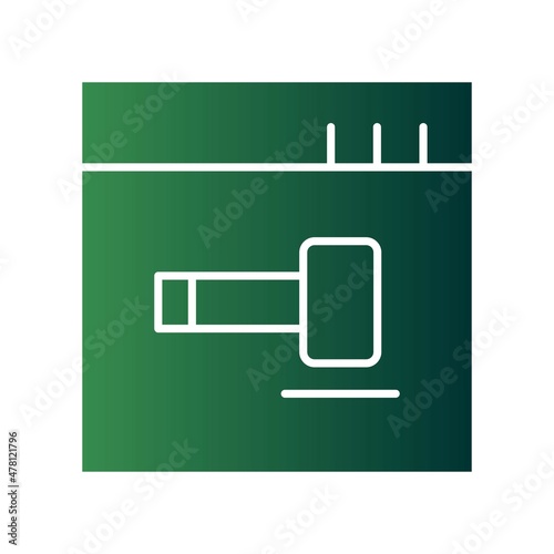 Gavel Glyph Gradient Vector Icon Design